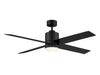 Meridian - 52" Ceiling Fan - Dayton - Matte Black- Union Lighting Luminaires Decor
