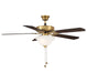 Meridian - 52" Ceiling Fan - Natural Brass- Union Lighting Luminaires Decor