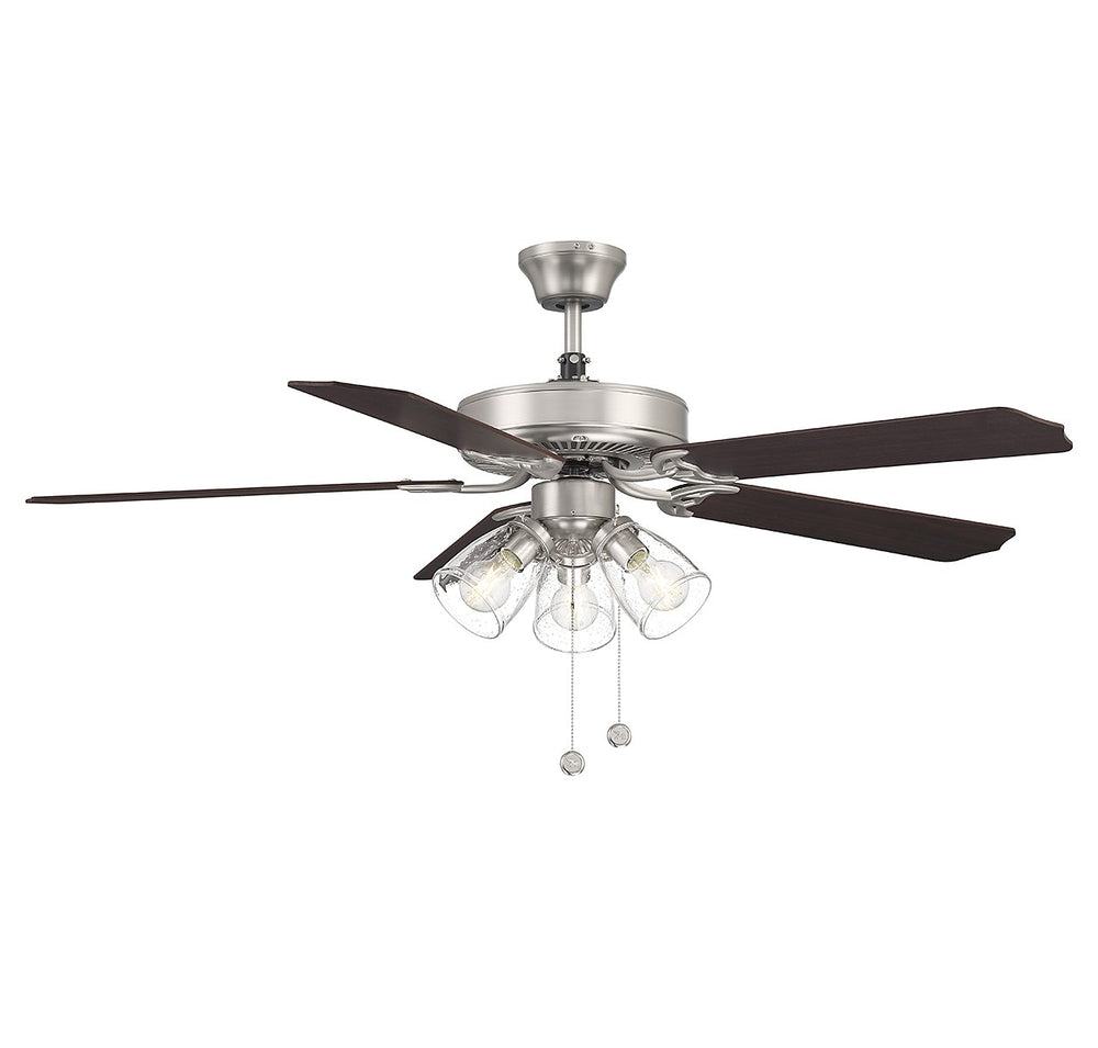 Meridian - 52" Ceiling Fan - Brushed Nickel- Union Lighting Luminaires Decor