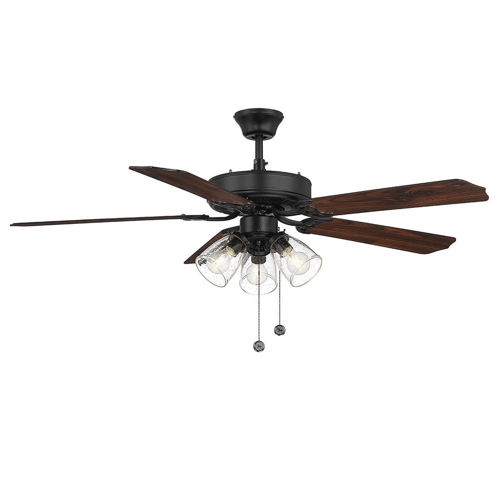 Meridian - 52" Ceiling Fan - Matte Black- Union Lighting Luminaires Decor