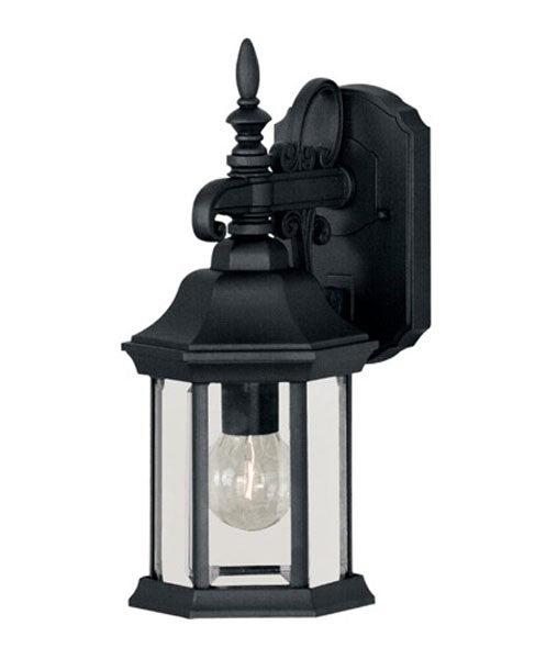 Meridian - One Light Outdoor Wall Sconce - Black- Union Lighting Luminaires Decor
