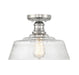 Meridian - One Light Semi-Flush Mount - Polished Nickel- Union Lighting Luminaires Decor
