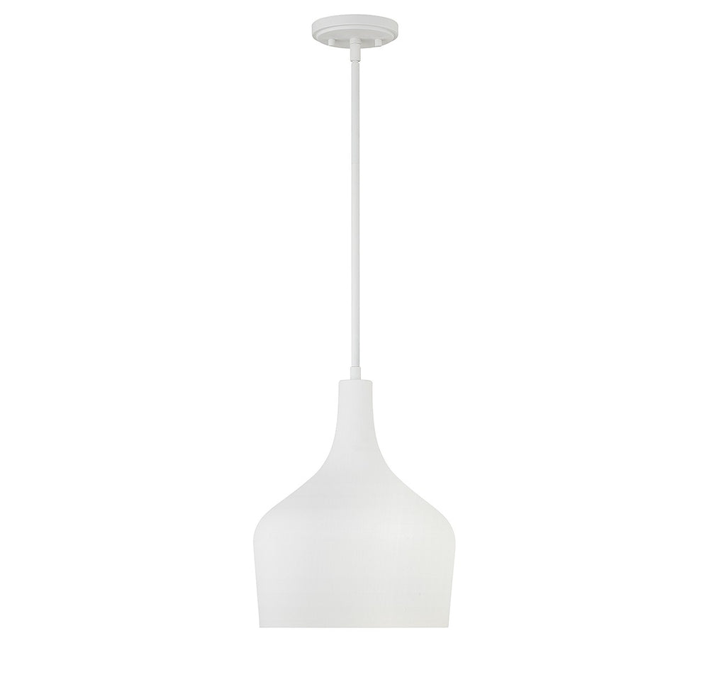 Meridian - One Light Pendant - Bisque White- Union Lighting Luminaires Decor