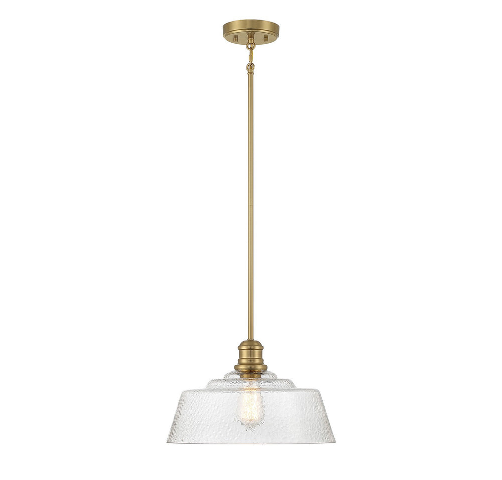 Meridian - One Light Pendant - Natural Brass- Union Lighting Luminaires Decor