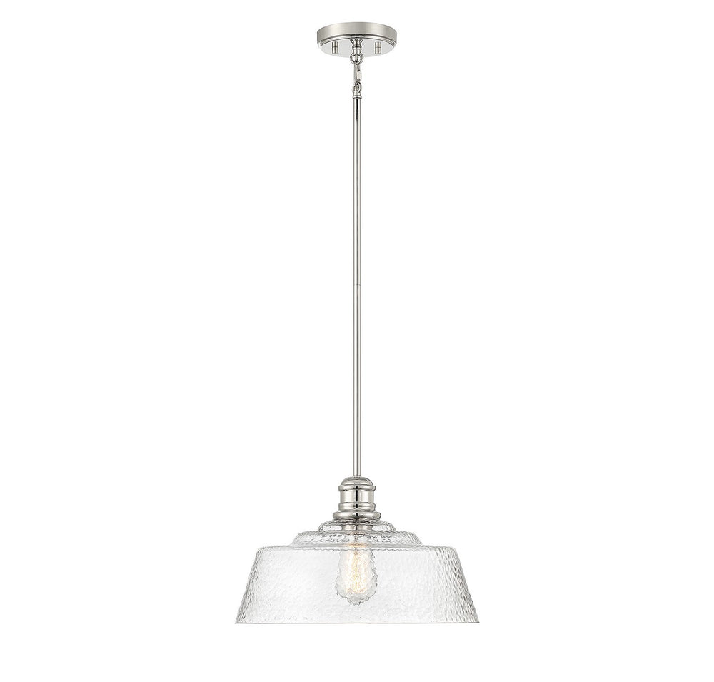 Meridian - One Light Pendant - Polished Nickel- Union Lighting Luminaires Decor