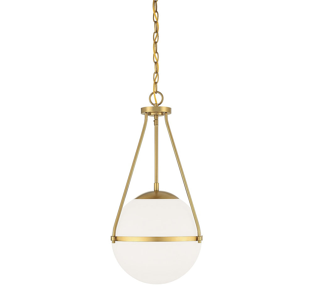 Meridian - One Light Pendant - Natural Brass- Union Lighting Luminaires Decor