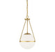 Meridian - One Light Pendant - Natural Brass- Union Lighting Luminaires Decor