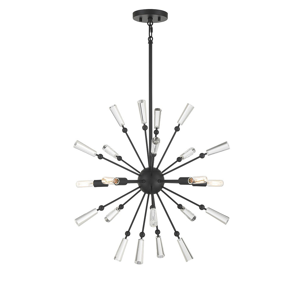 Meridian - Five Light Pendant - Matte Black- Union Lighting Luminaires Decor