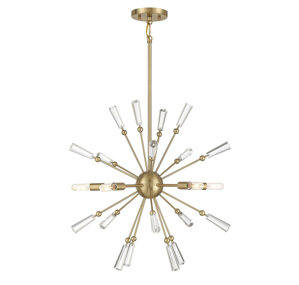 Meridian - Five Light Pendant - Natural Brass- Union Lighting Luminaires Decor