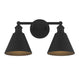 Meridian - Two Light Bathroom Vanity Light - Matte Black- Union Lighting Luminaires Decor