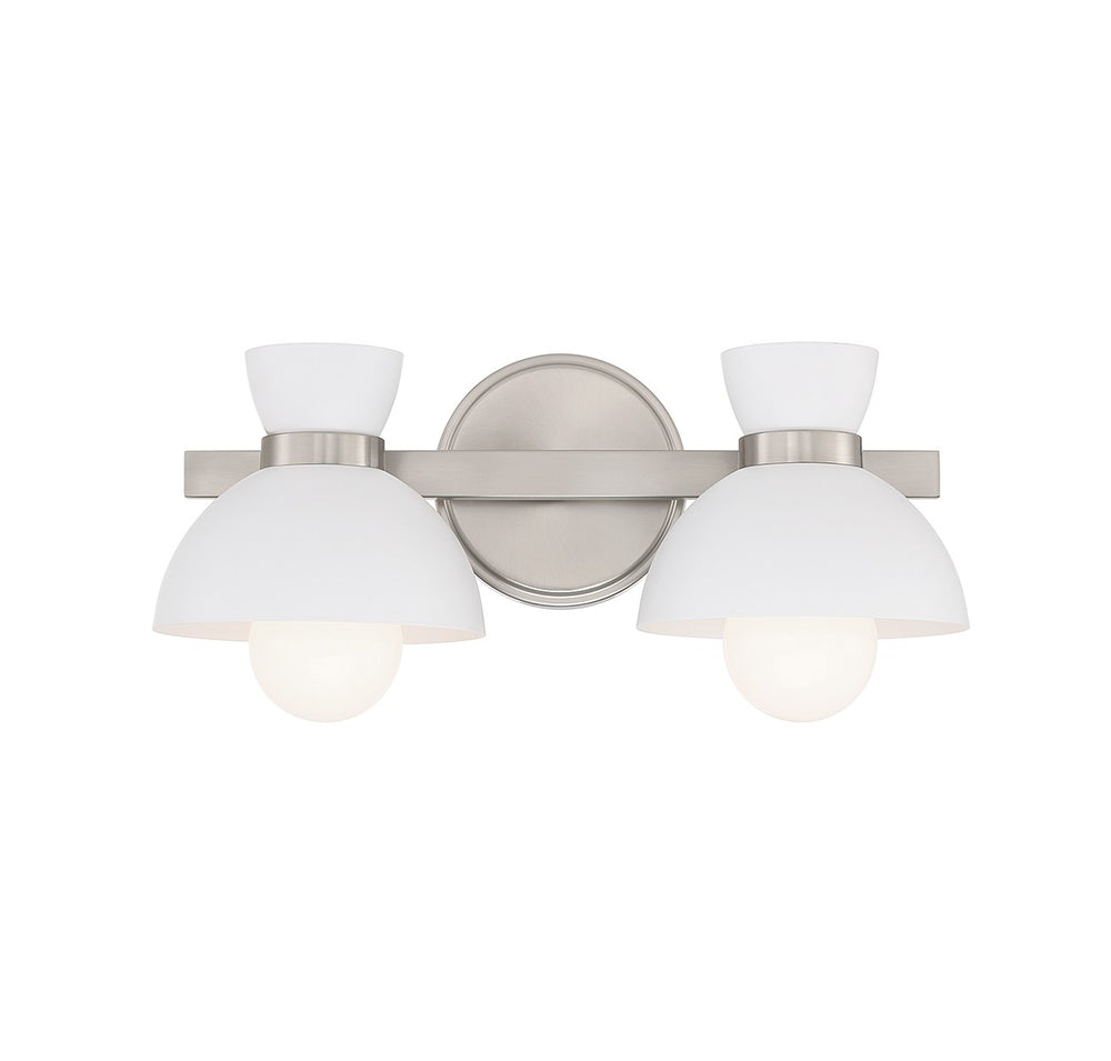 Meridian - Two Light Bathroom Vanity - Brushed Nickel- Union Lighting Luminaires Decor
