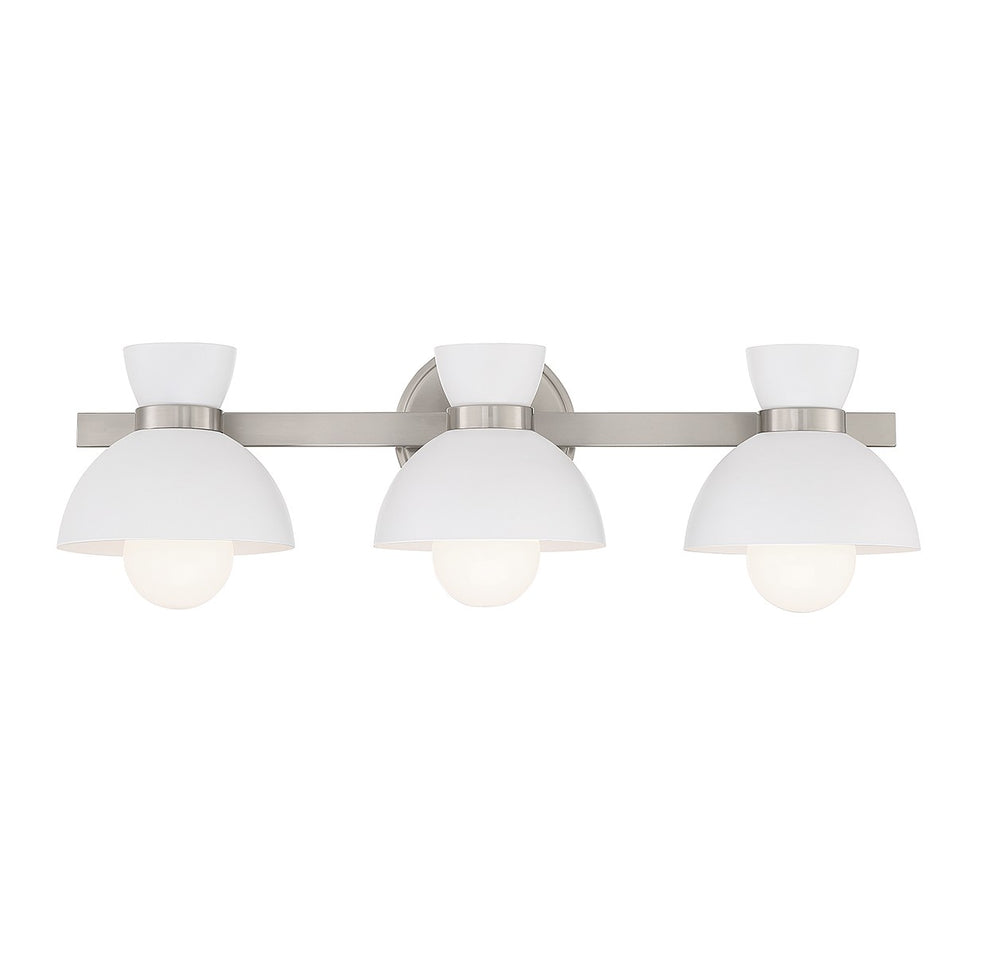 Meridian - Three Light Bathroom Vanity - Brushed Nickel- Union Lighting Luminaires Decor