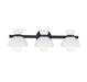 Meridian - Three Light Bathroom Vanity - Matte Black- Union Lighting Luminaires Decor