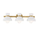 Meridian - Three Light Bathroom Vanity - Natural Brass- Union Lighting Luminaires Decor