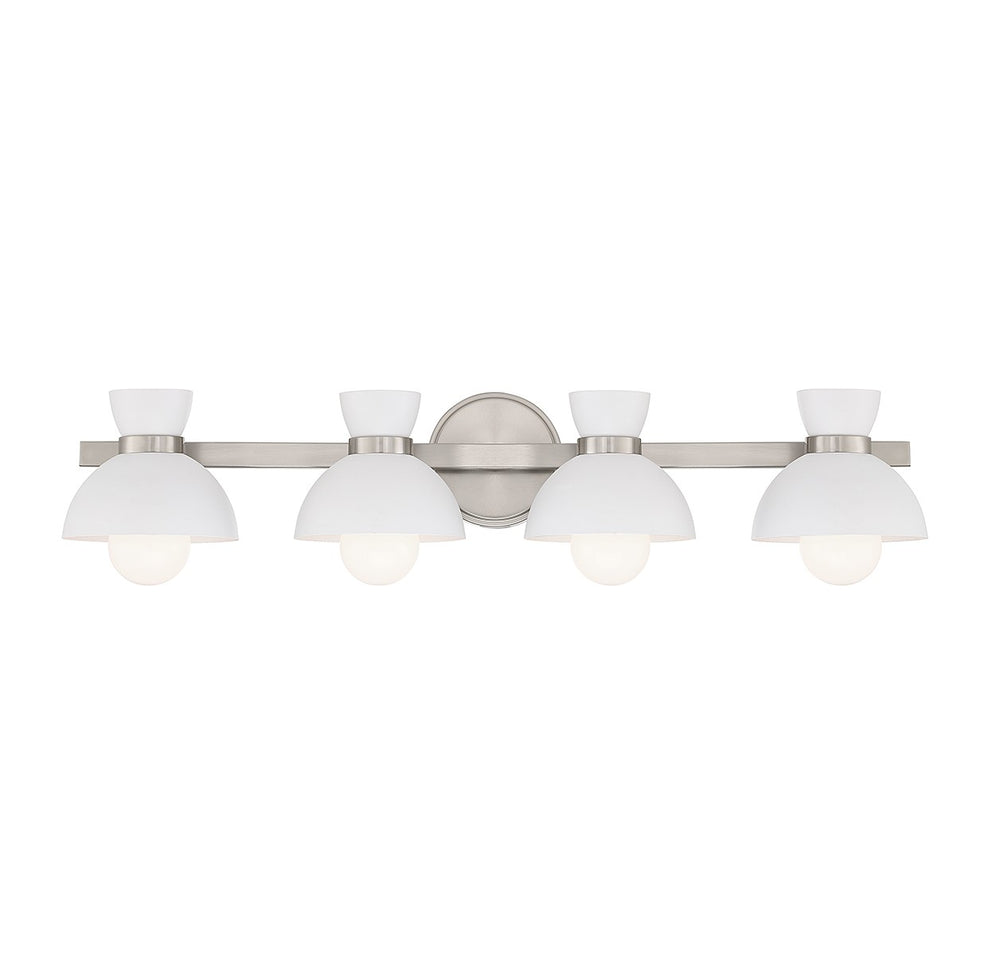 Meridian - Four Light Bathroom Vanity - Brushed Nickel- Union Lighting Luminaires Decor