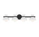 Meridian - Four Light Bathroom Vanity - Matte Black- Union Lighting Luminaires Decor