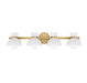 Meridian - Four Light Bathroom Vanity - Natural Brass- Union Lighting Luminaires Decor