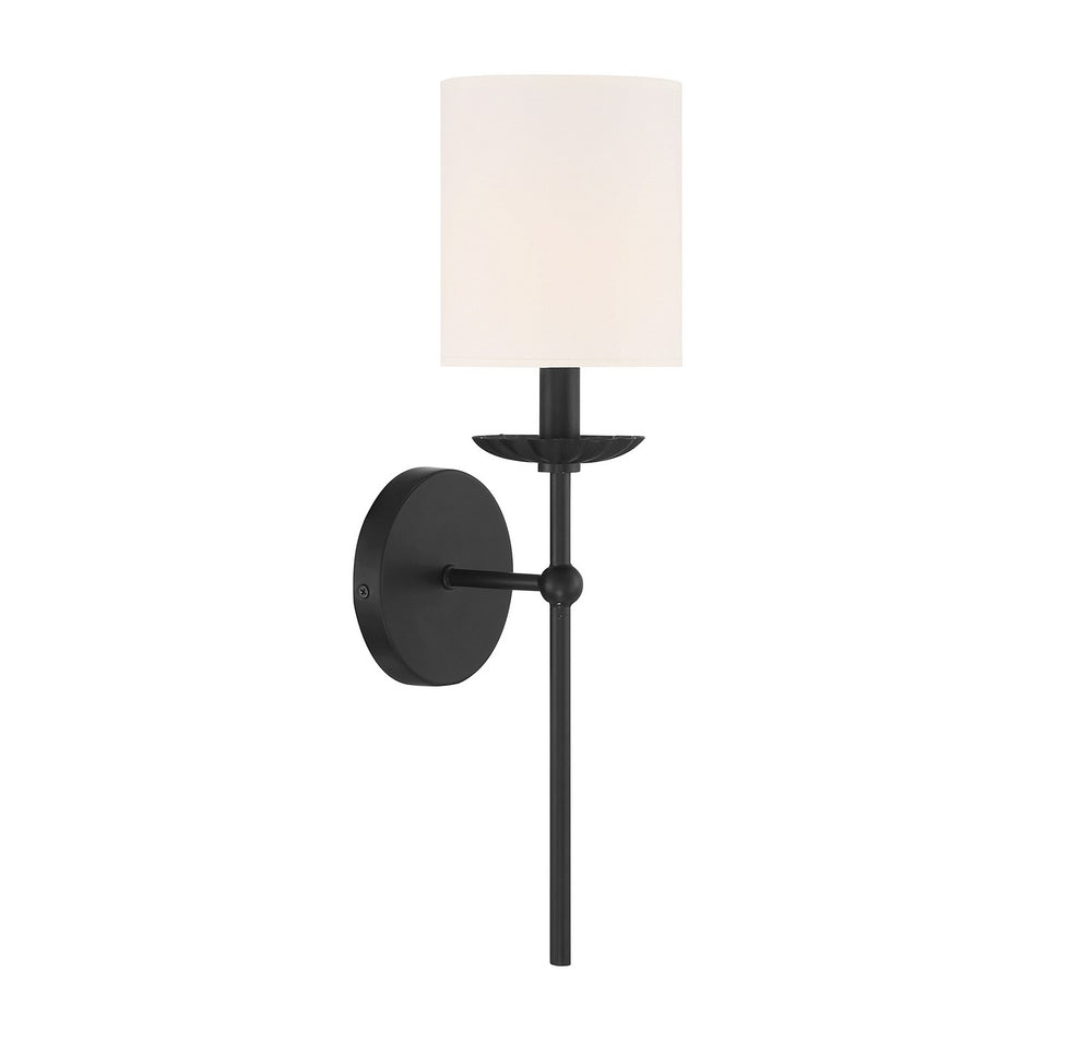 Meridian - One Light Wall Sconce - Matte Black- Union Lighting Luminaires Decor