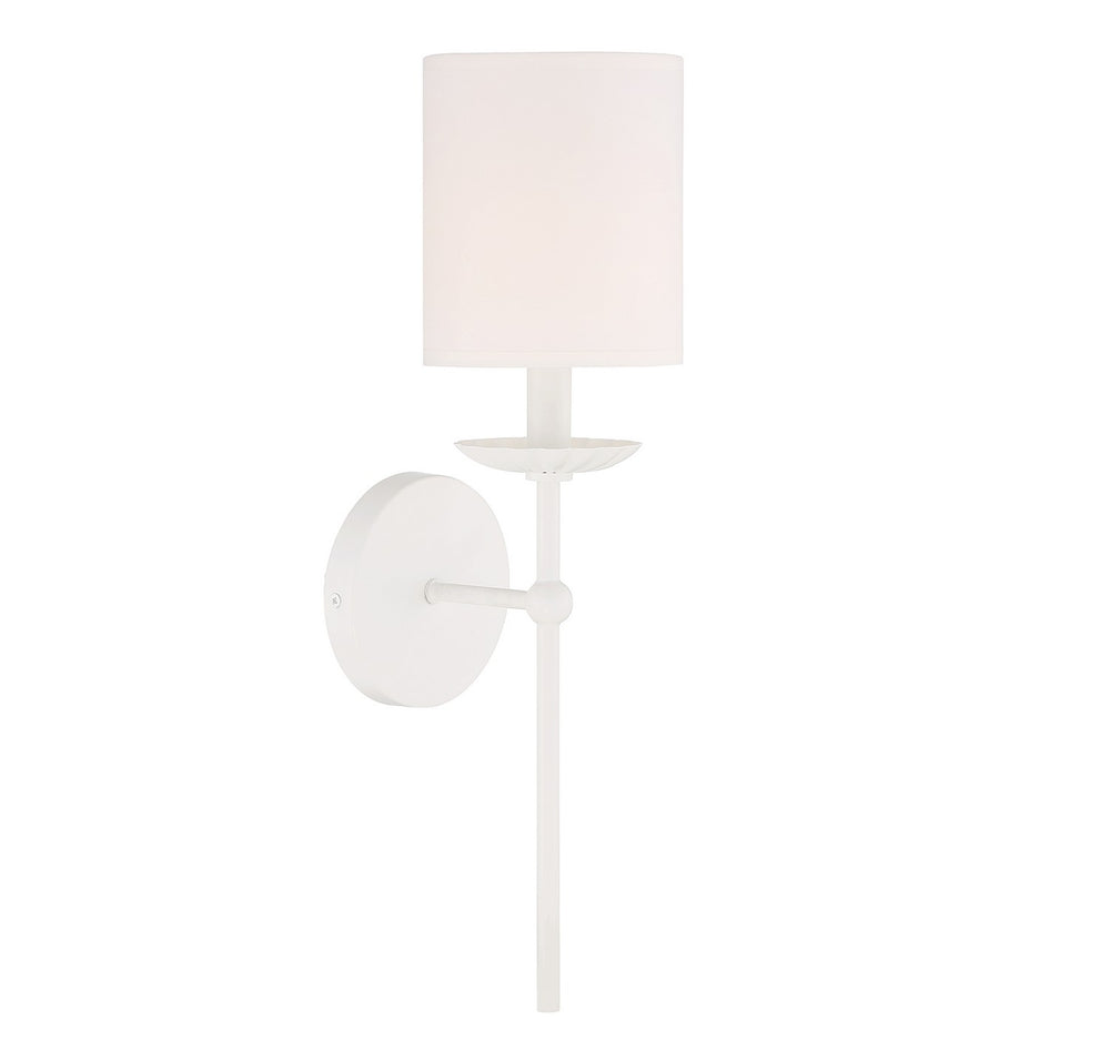 Meridian - One Light Wall Sconce - White- Union Lighting Luminaires Decor