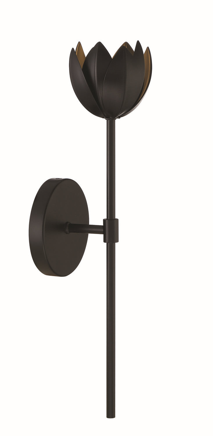 Meridian - One Light Wall Sconce - Matte Black- Union Lighting Luminaires Decor