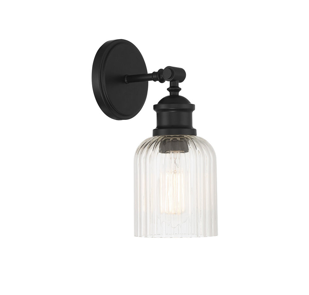 Meridian - One Light Wall Sconce - Matte Black- Union Lighting Luminaires Decor