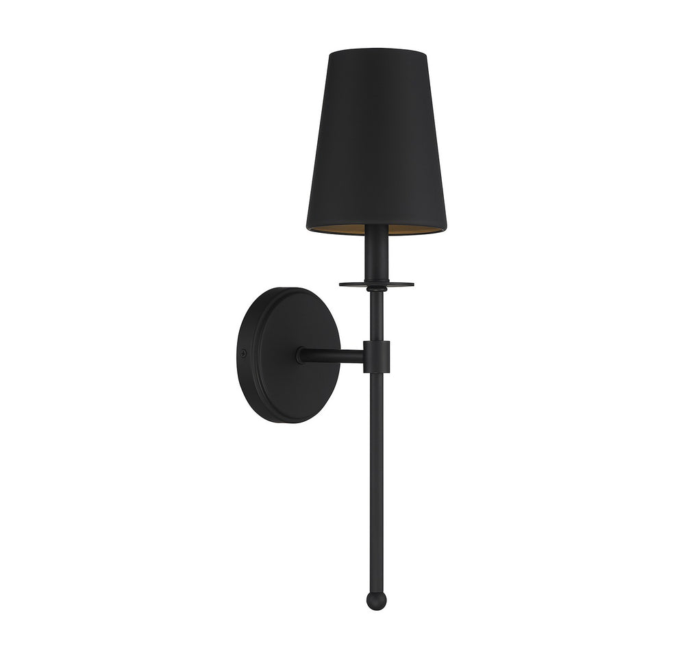 Meridian - One Light Wall Sconce - Matte Black- Union Lighting Luminaires Decor