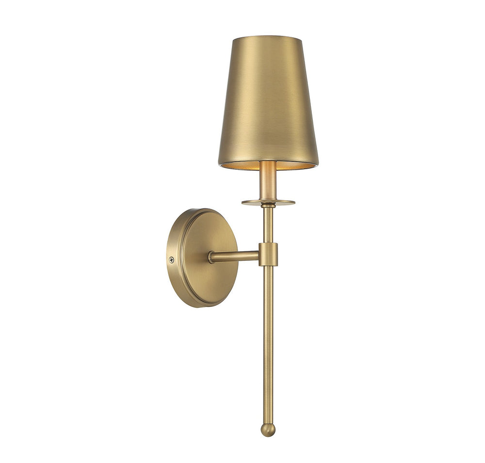 Meridian - One Light Wall Sconce - Natural Brass- Union Lighting Luminaires Decor