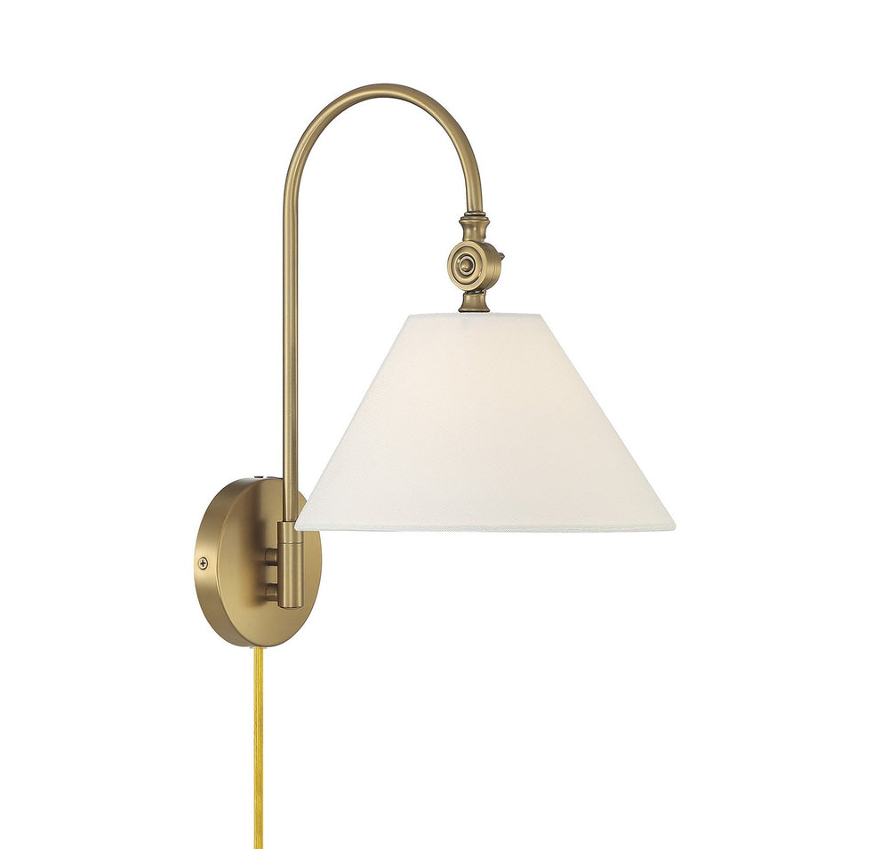 Meridian - One Light Wall Sconce - Natural Brass- Union Lighting Luminaires Decor