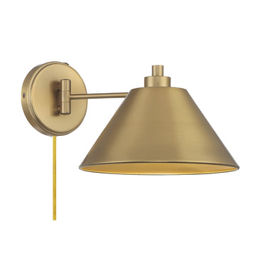 Meridian - One Light Wall Sconce - Natural Brass- Union Lighting Luminaires Decor