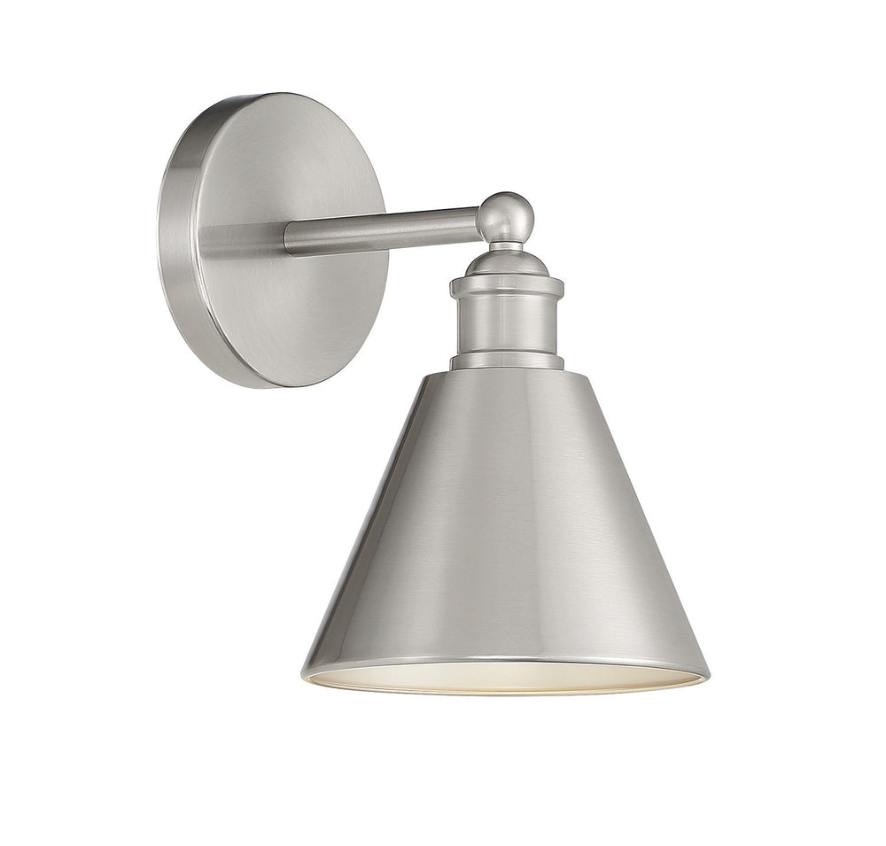 Meridian - One Light Wall Sconce - Brushed Nickel- Union Lighting Luminaires Decor