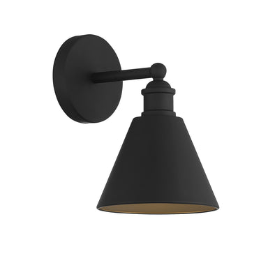 Meridian - One Light Wall Sconce - Matte Black- Union Lighting Luminaires Decor