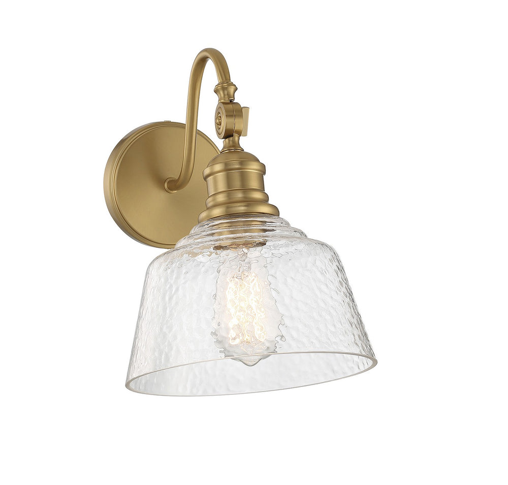 Meridian - One Light Wall Sconce - Natural Brass- Union Lighting Luminaires Decor