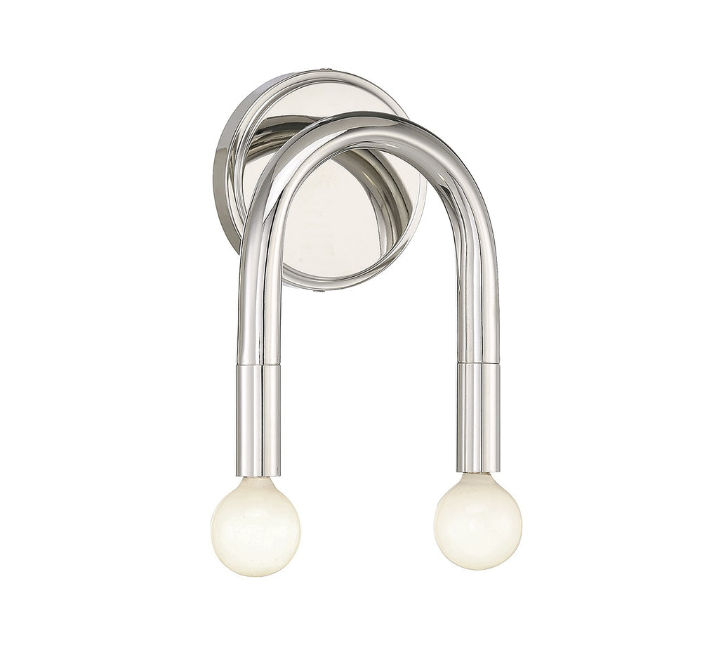 Meridian - Two Light Wall Sconce - Polished Nickel- Union Lighting Luminaires Decor