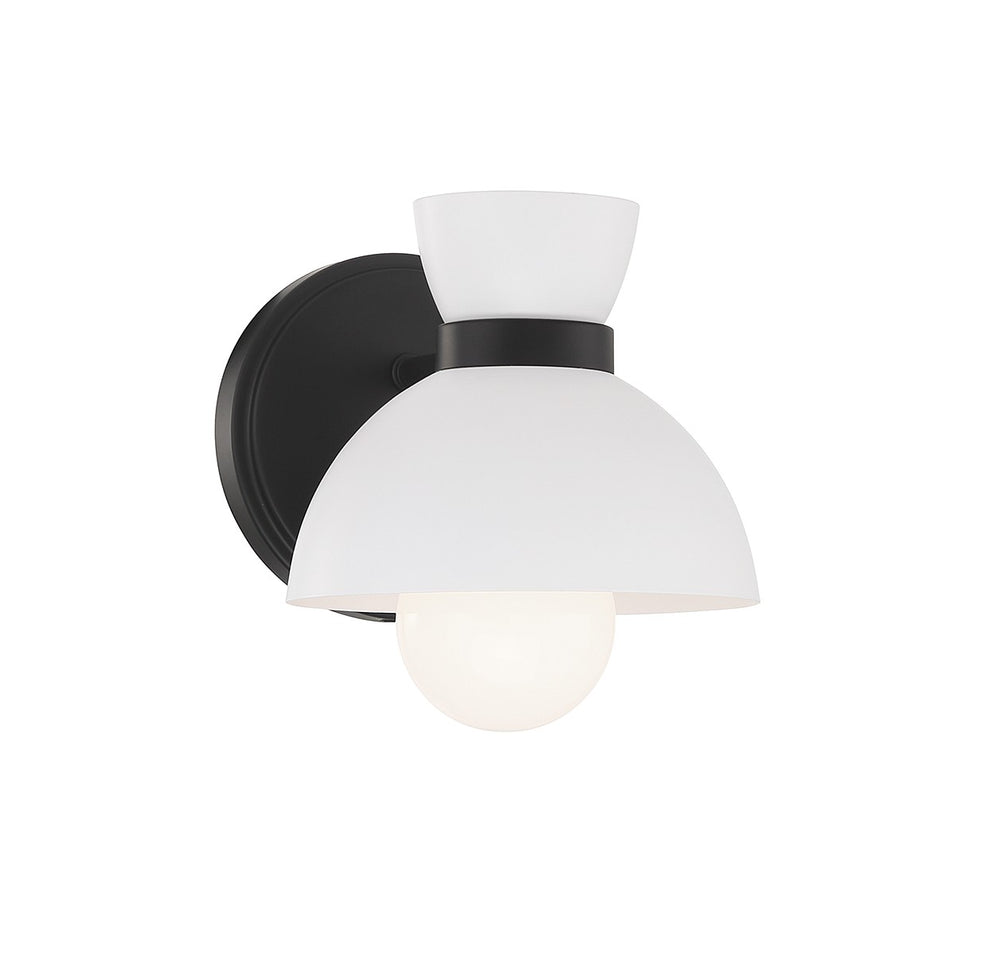 Meridian - One Light Wall Sconce - Matte Black- Union Lighting Luminaires Decor