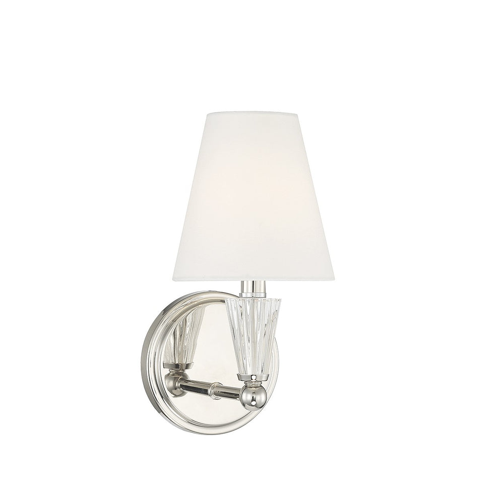 Meridian - One Light Wall Sconce - Polished Nickel- Union Lighting Luminaires Decor