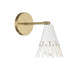 Meridian - One Light Wall Sconce - White and Natural Brass- Union Lighting Luminaires Decor