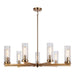 Matteo Canada - Nine Light Chandelier - Weaver - Aged Gold Brass- Union Lighting Luminaires Decor