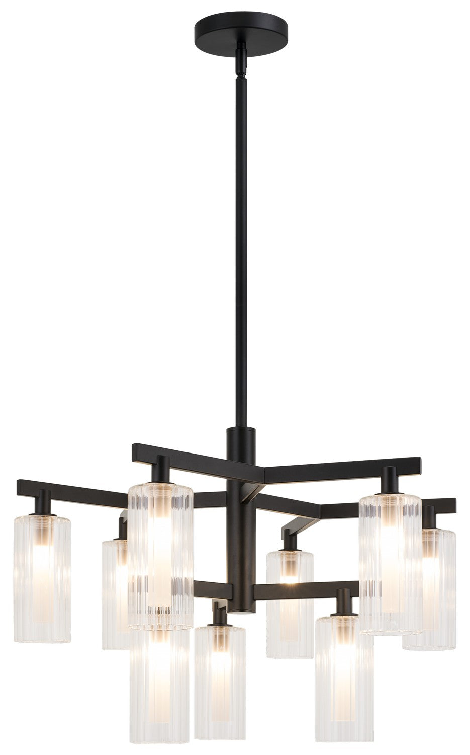 Matteo Canada - Nine Light Chandelier - Kristof - Black- Union Lighting Luminaires Decor