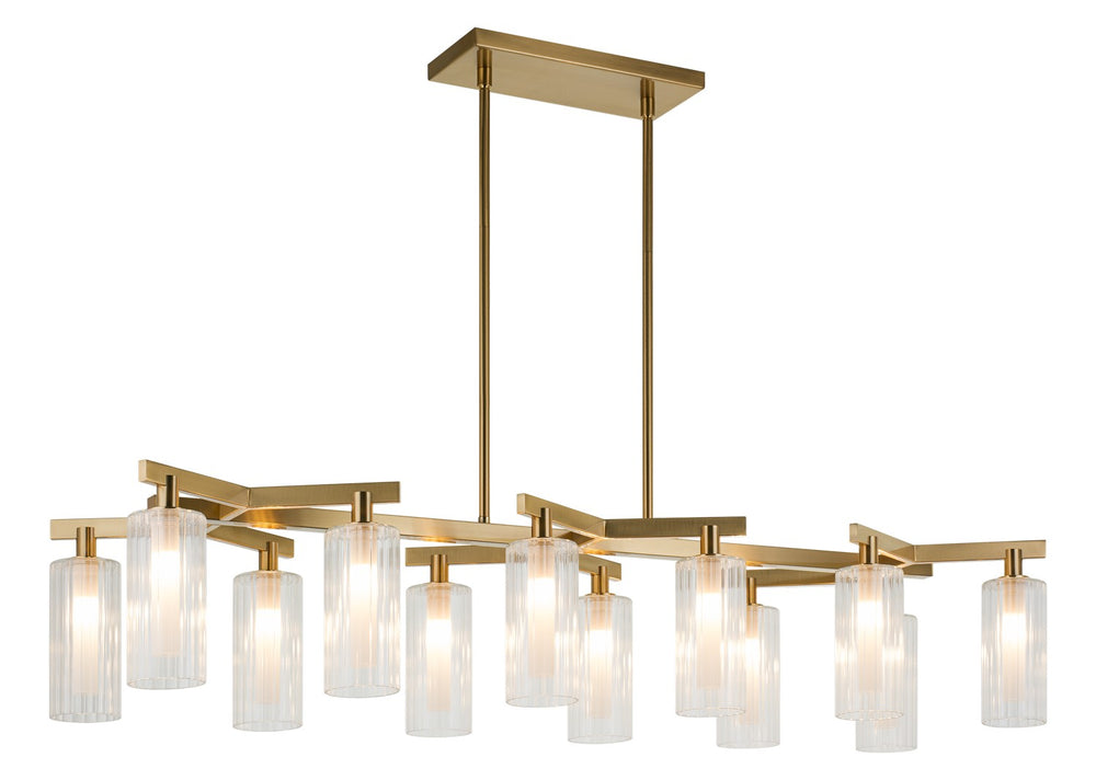 Matteo Canada - 12 Light Chandelier - Kristof - Aged Gold Brass- Union Lighting Luminaires Decor