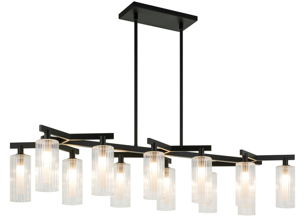 Matteo Canada - 12 Light Chandelier - Kristof - Black- Union Lighting Luminaires Decor