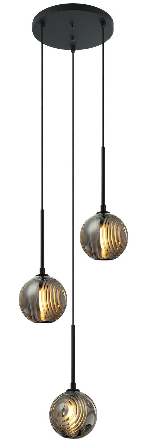 Matteo Canada - Three Light Pendant - Jemyca - Matte Black- Union Lighting Luminaires Decor