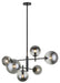 Matteo Canada - Six Light Chandelier - Averley - Black- Union Lighting Luminaires Decor