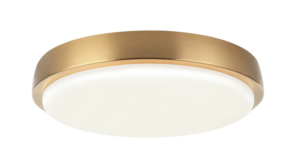 Matteo Canada - LED Flush Mount - Zane - Aged Gold Brass- Union Lighting Luminaires Decor