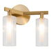 Matteo Canada - Two Light Wall Sconce - Kristof - Aged Gold Brass- Union Lighting Luminaires Decor