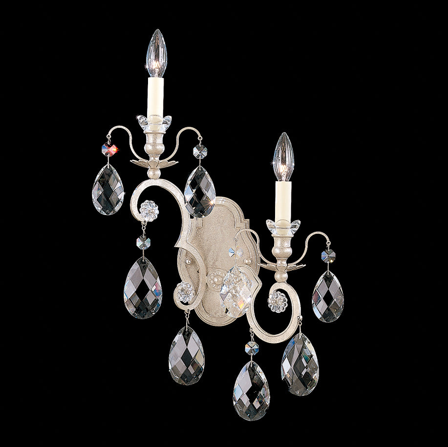 Schonbek - Two Light Wall Sconce - Renaissance - Antique Silver- Union Lighting Luminaires Decor