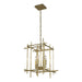 Hubbardton Forge - Four Light Chandelier - Tura - Modern Brass- Union Lighting Luminaires Decor