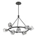 Hubbardton Forge - Nine Light Pendant - Gatsby - Black- Union Lighting Luminaires Decor
