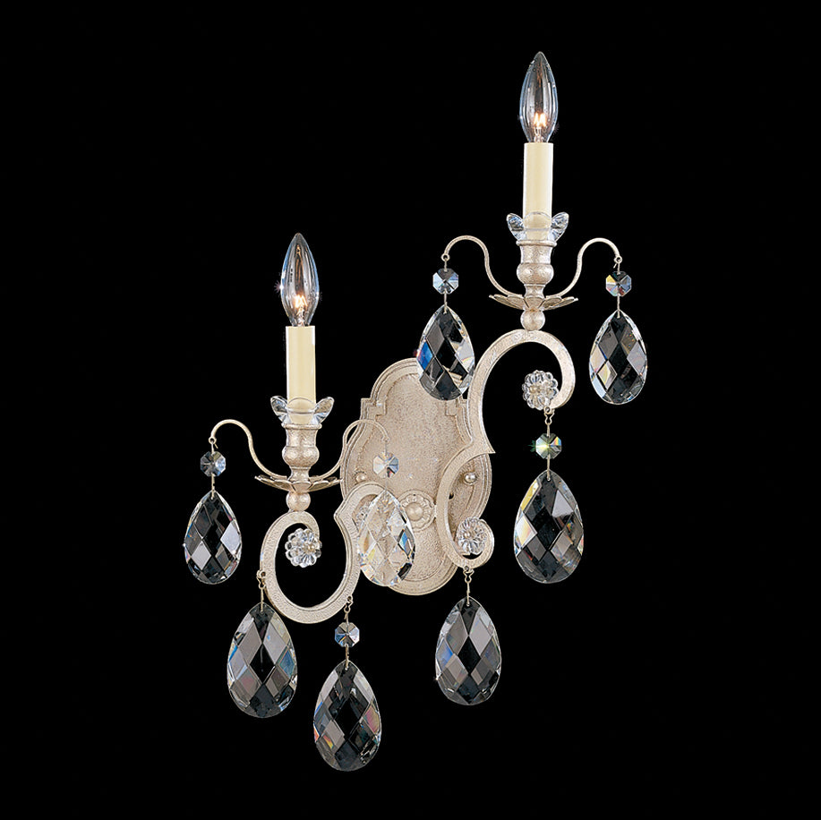 Schonbek - Two Light Wall Sconce - Renaissance - Antique Silver- Union Lighting Luminaires Decor