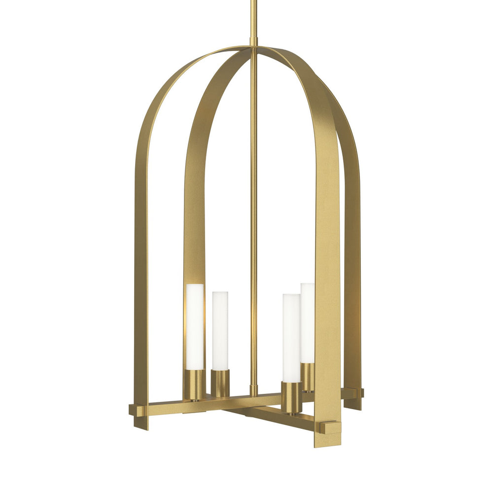 Hubbardton Forge - Four Light Pendant - Triomphe - Modern Brass- Union Lighting Luminaires Decor