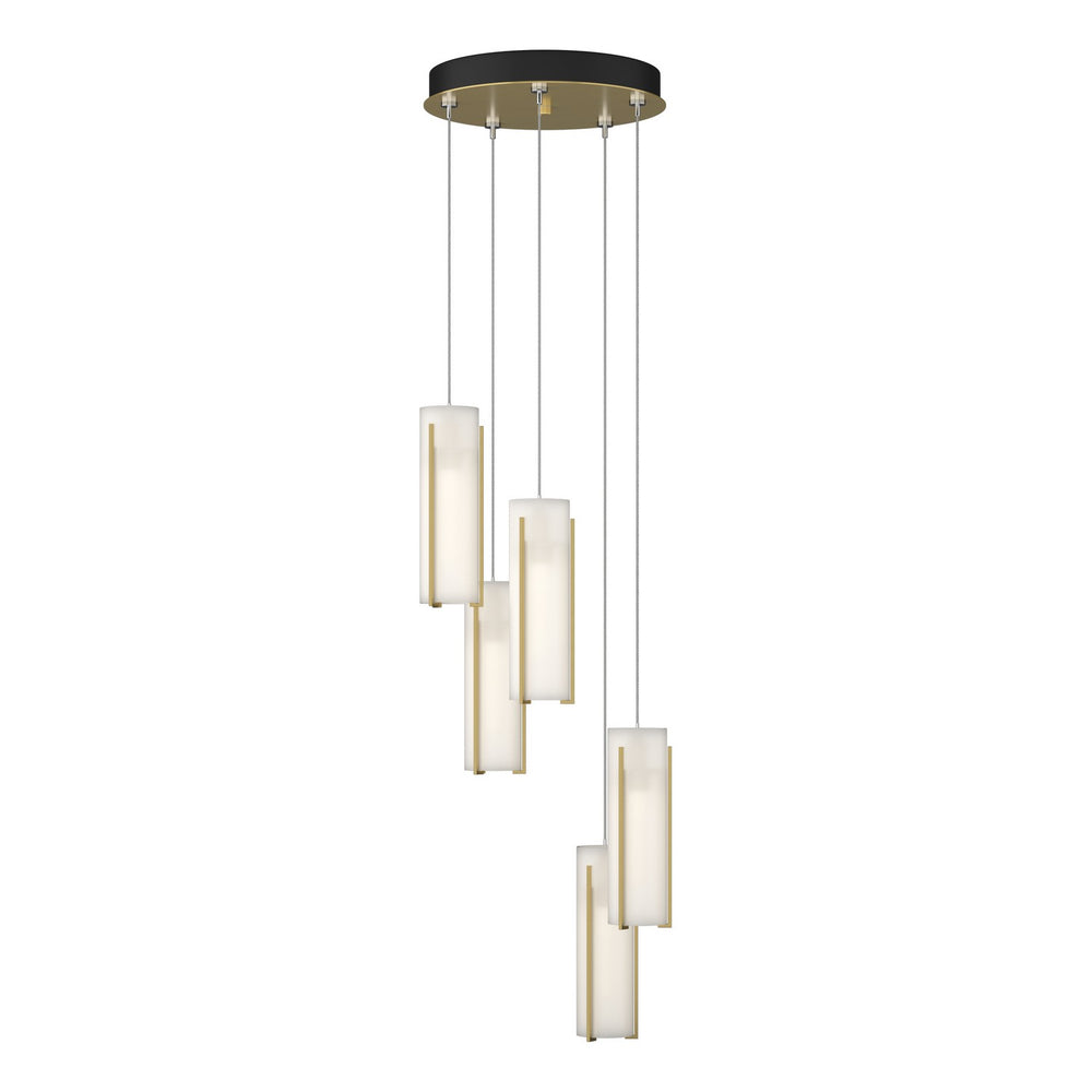 Hubbardton Forge - LED Pendant - Exos Glass - Modern Brass- Union Lighting Luminaires Decor